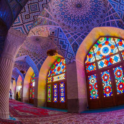 De Nasir al-Mulk-moskee in Shiraz.