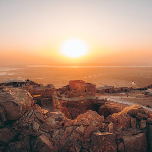 Ruïnes in het Masada National Park.