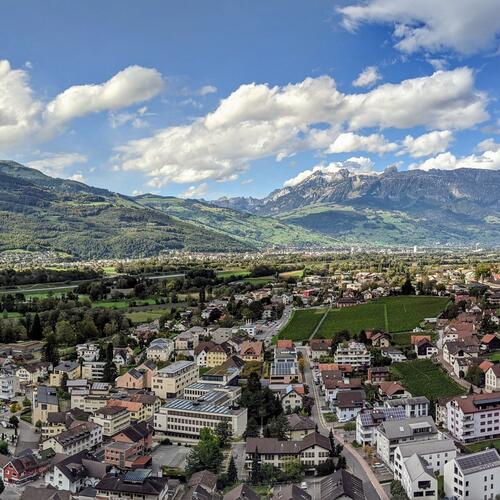 Omgeving van de hoofdstad Vaduz.