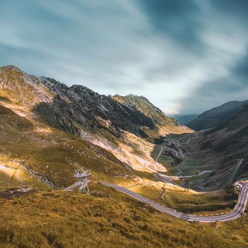 De spectaculaire Transfagarasan-weg in Roemenië.