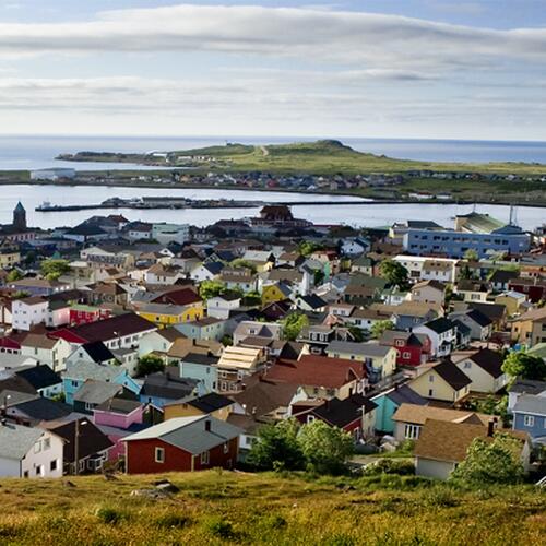 Uitzicht over Saint-Pierre en Miquelon.