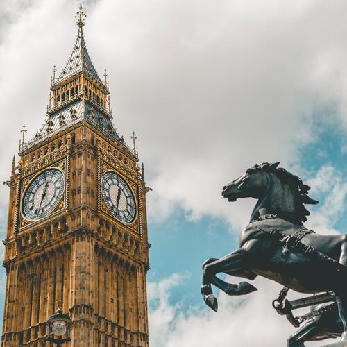 Close-up van de Big Ben in Londen.