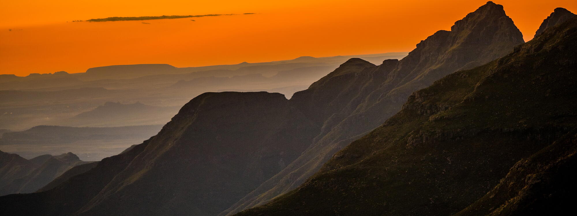 Bergketen in Lesotho.