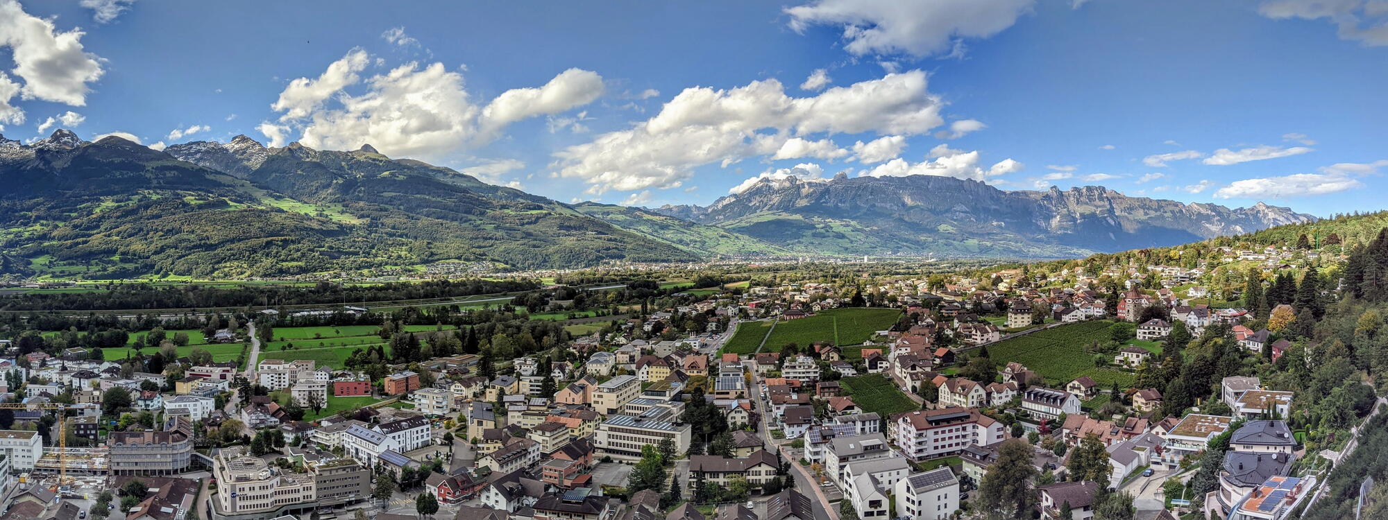 Omgeving van de hoofdstad Vaduz.