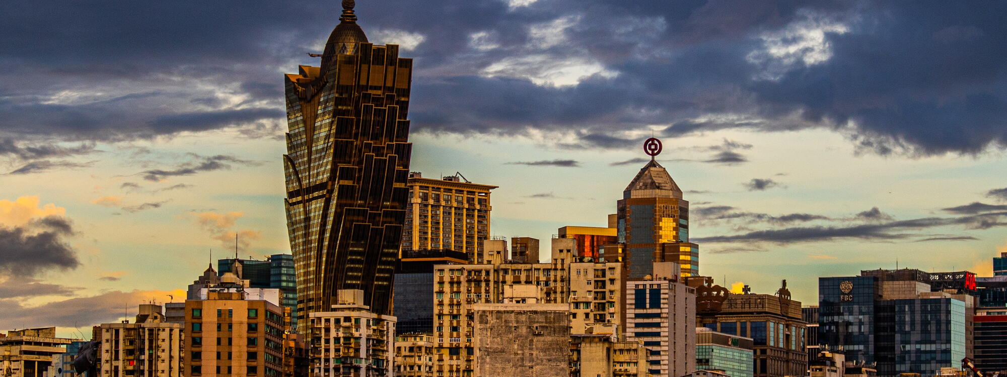 De skyline van Macau.