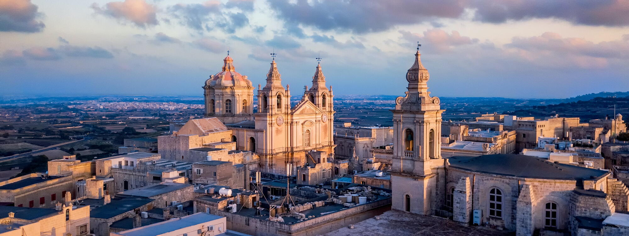 Sint-Paul-kathedraal in de middeleeuwse stad Mdina.