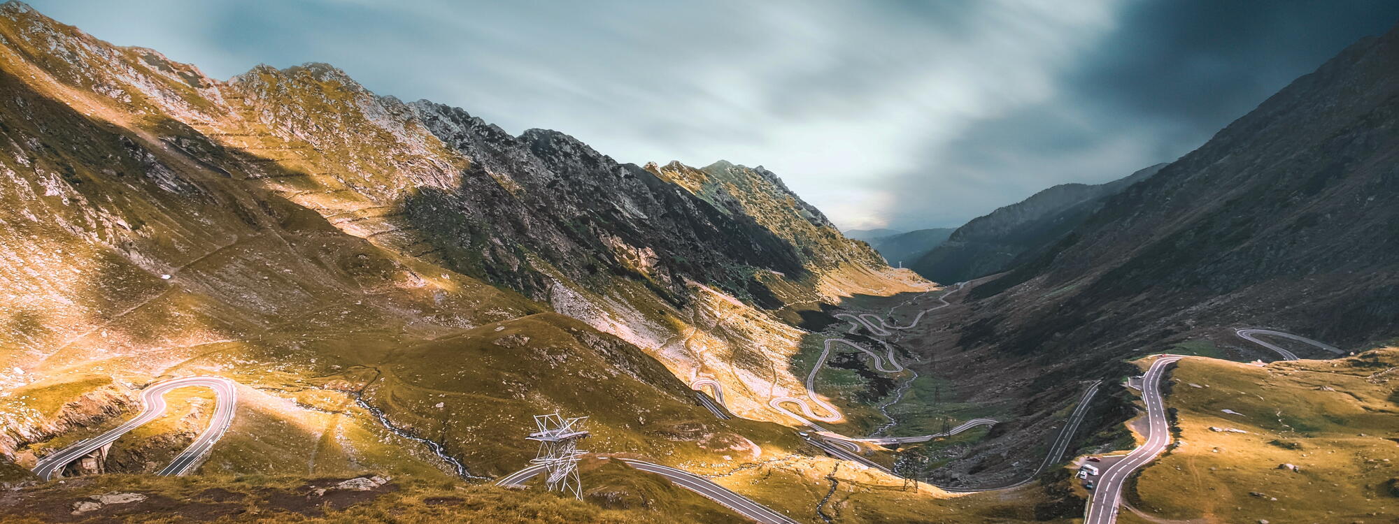 De spectaculaire Transfagarasan-weg in Roemenië.