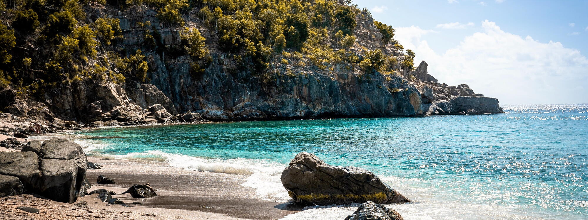 Shell Beach op Sint-Bartholomeus.