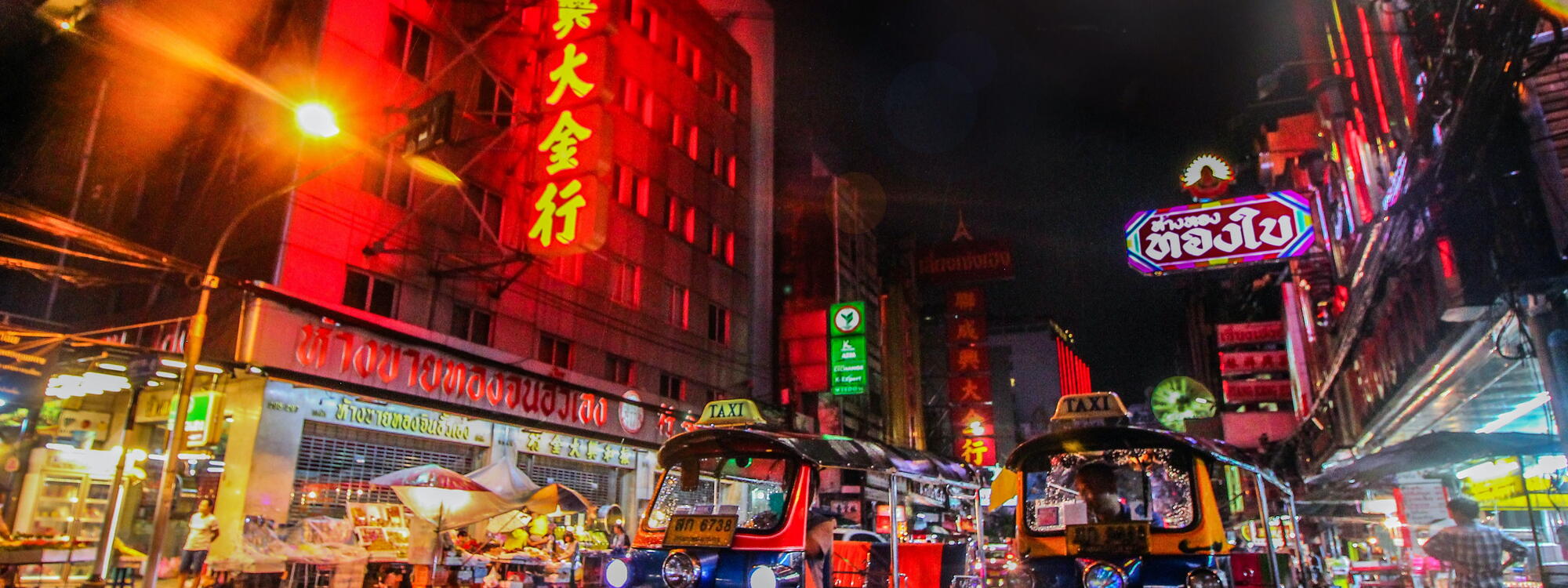 Tuk-tuks in Chinatown in Bangkok.