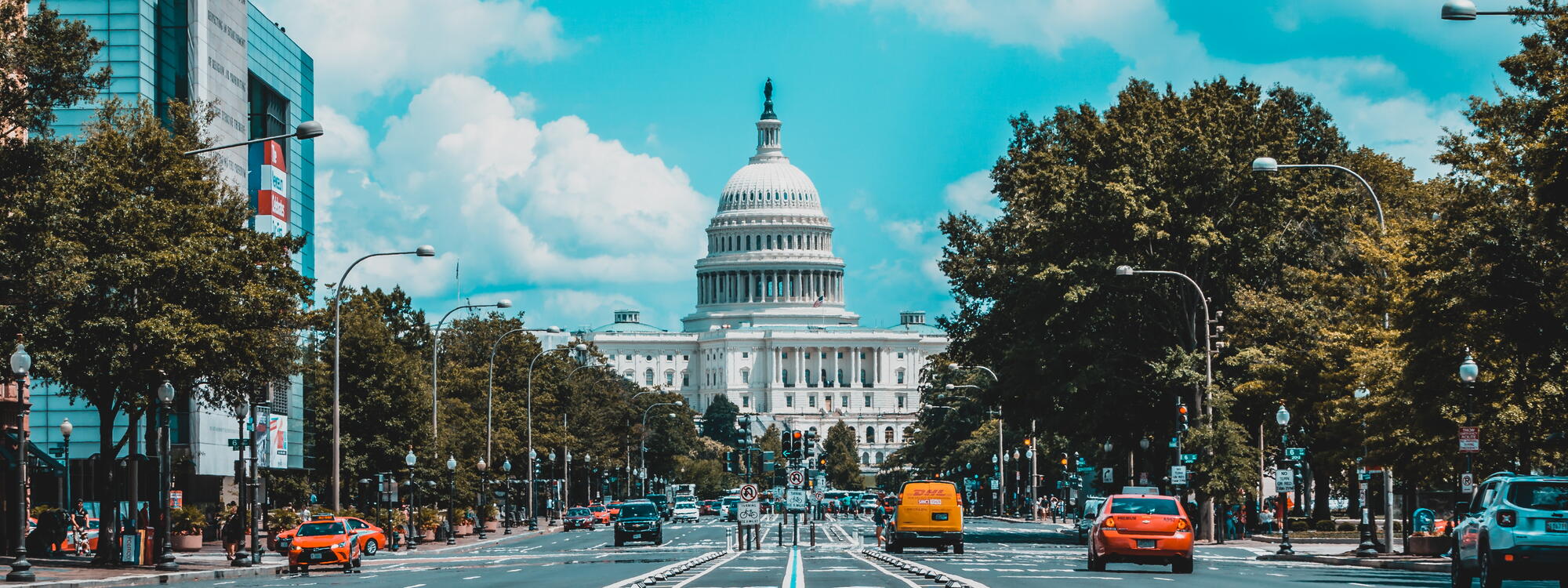 Omgeving van het Capitool in Washington DC.