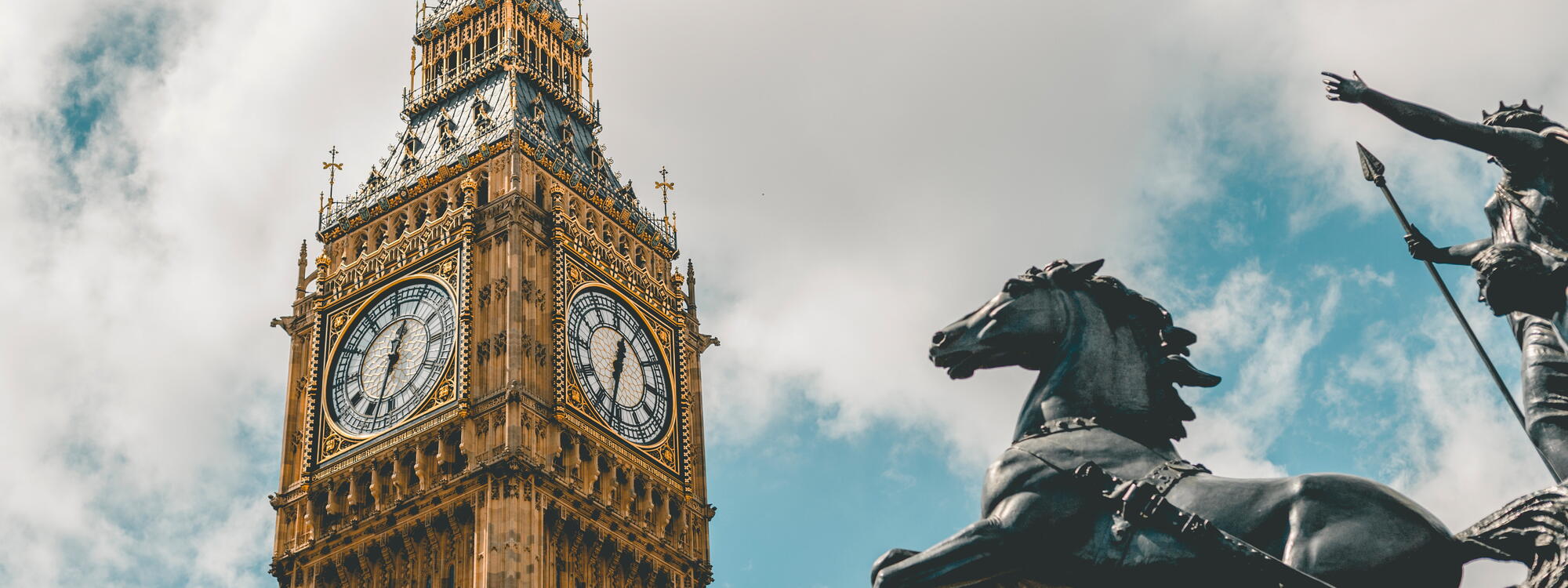 Close-up van de Big Ben in Londen.