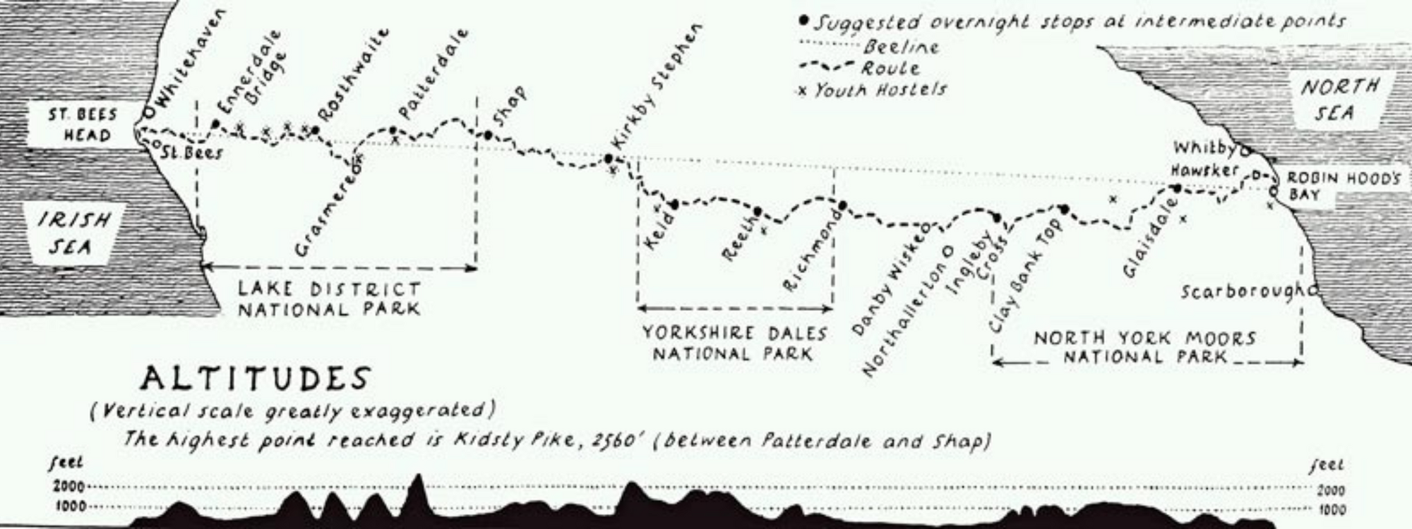 St Bees Information Board National Trail Coast To Coast. © The Wainwright Society