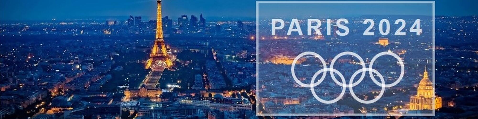 Parijs met logo van de olympische spelen