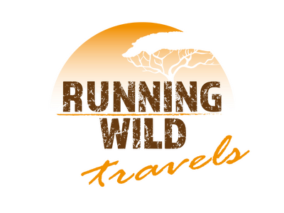Logo van Running Wild Travels, gepersonaliseerde reizen naar Oeganda en Tanzania