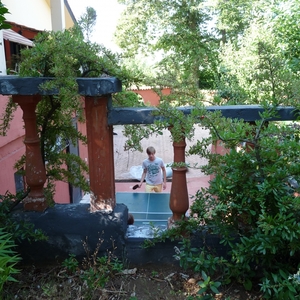 Villa Marion, tuin met pingpongtafel