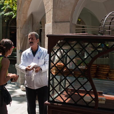 Simits kopen bij de moskee