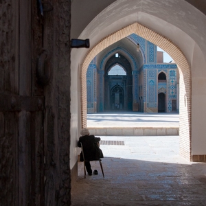 Moskee-opzichter in Kashan