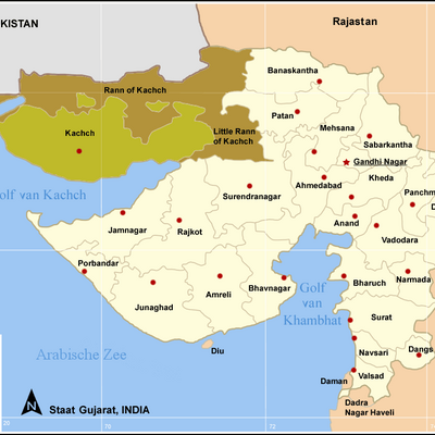 Kaart Gujarat
