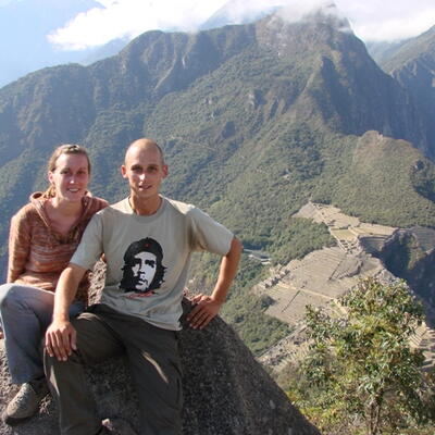 Op de top van Wayna Picchu