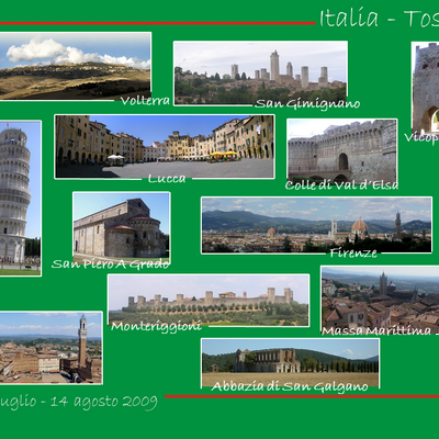 Toscana: città noti e non noti / Toscane: bekende en onbekende steden.