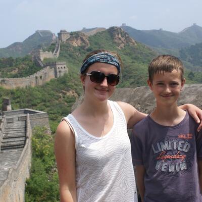 Op de chinese muur 