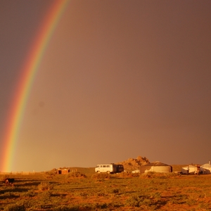 Regenboog in Mongolië