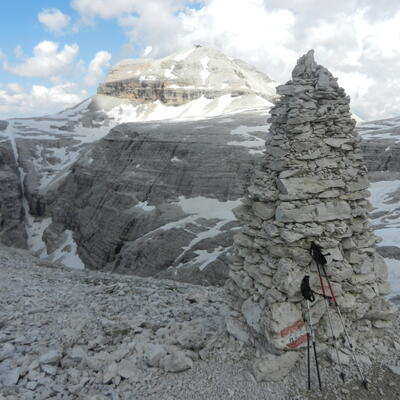 op de Alta Via 2 aan Passo Pordoi