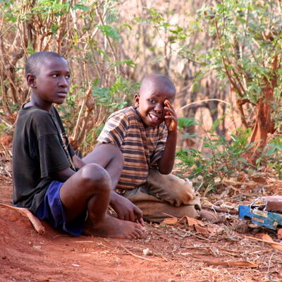 Spelende kinderen in Morogoro