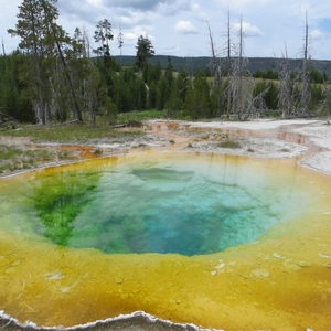 Rainbow Pool in Yellowstone