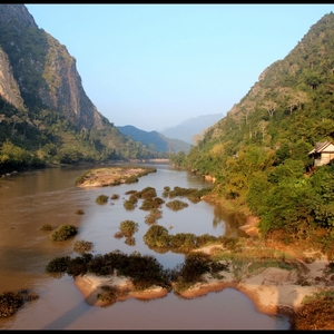 Nam Ou rivier bij Nong Khiaw