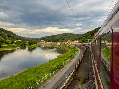Zicht vanuit een trein