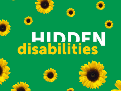 Logo met zonnebloem van Hidden Disabilities Sunflower